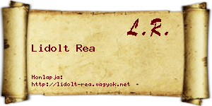 Lidolt Rea névjegykártya